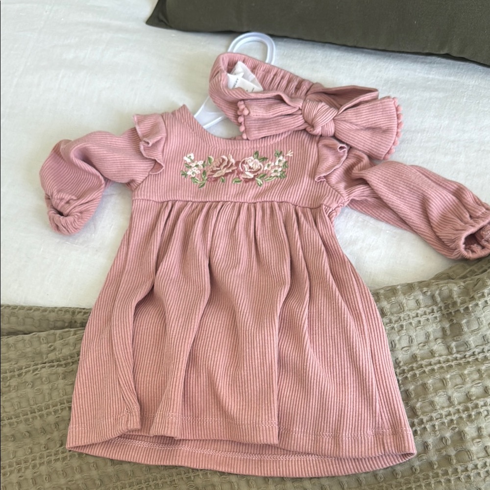 Laura Ashley Baby Girls Dress & Headband